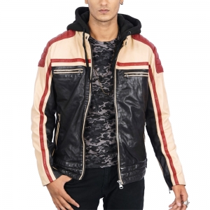 The Vibrant Revival: Unveiling the Timeless Elegance of the Damian Multi-Color Biker Leather Jacket  